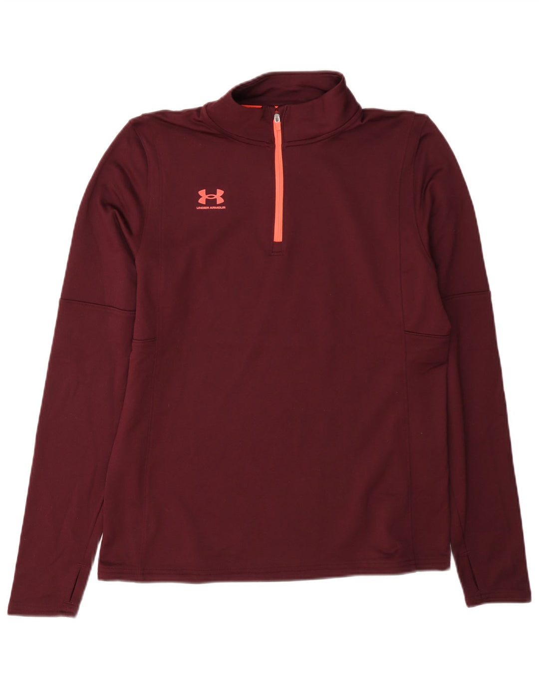 Under Armour Damen-Oberteil mit Reißverschluss, langärmlig, UK 14, mittleres Burgunderrot