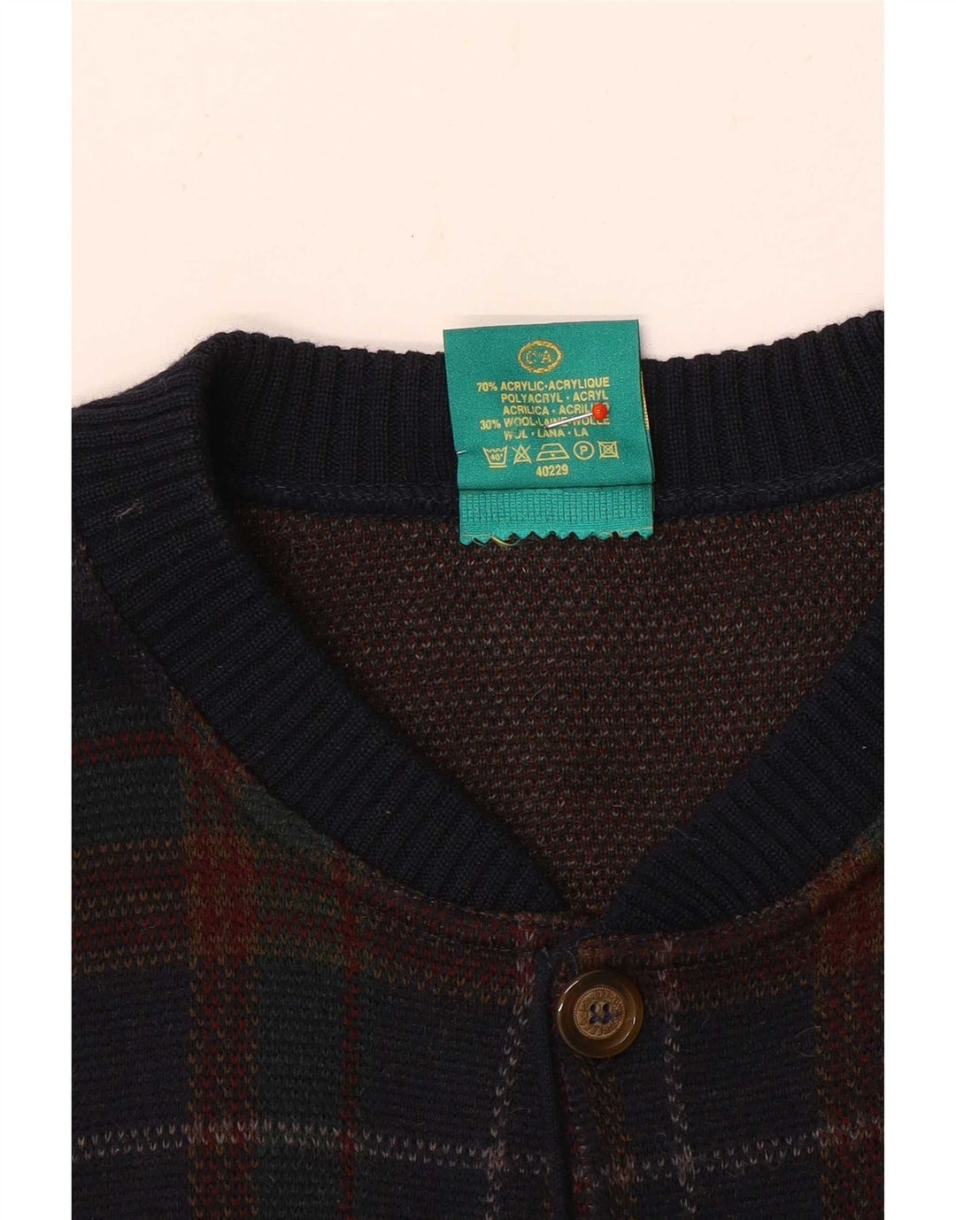 Canda Herren-Strickjacke, 2XL, mehrfarbig, kariert, Acryl