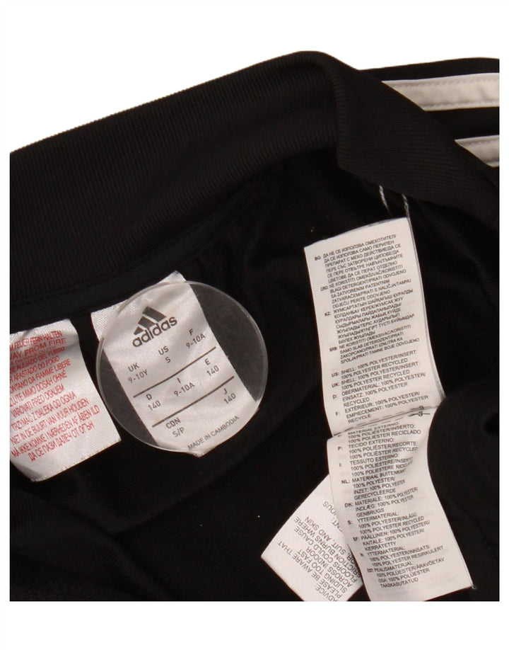 ADIDAS Jungen-Trainingsanzug-Top-Jacke, 9–10 Jahre, schwarzes Polyester