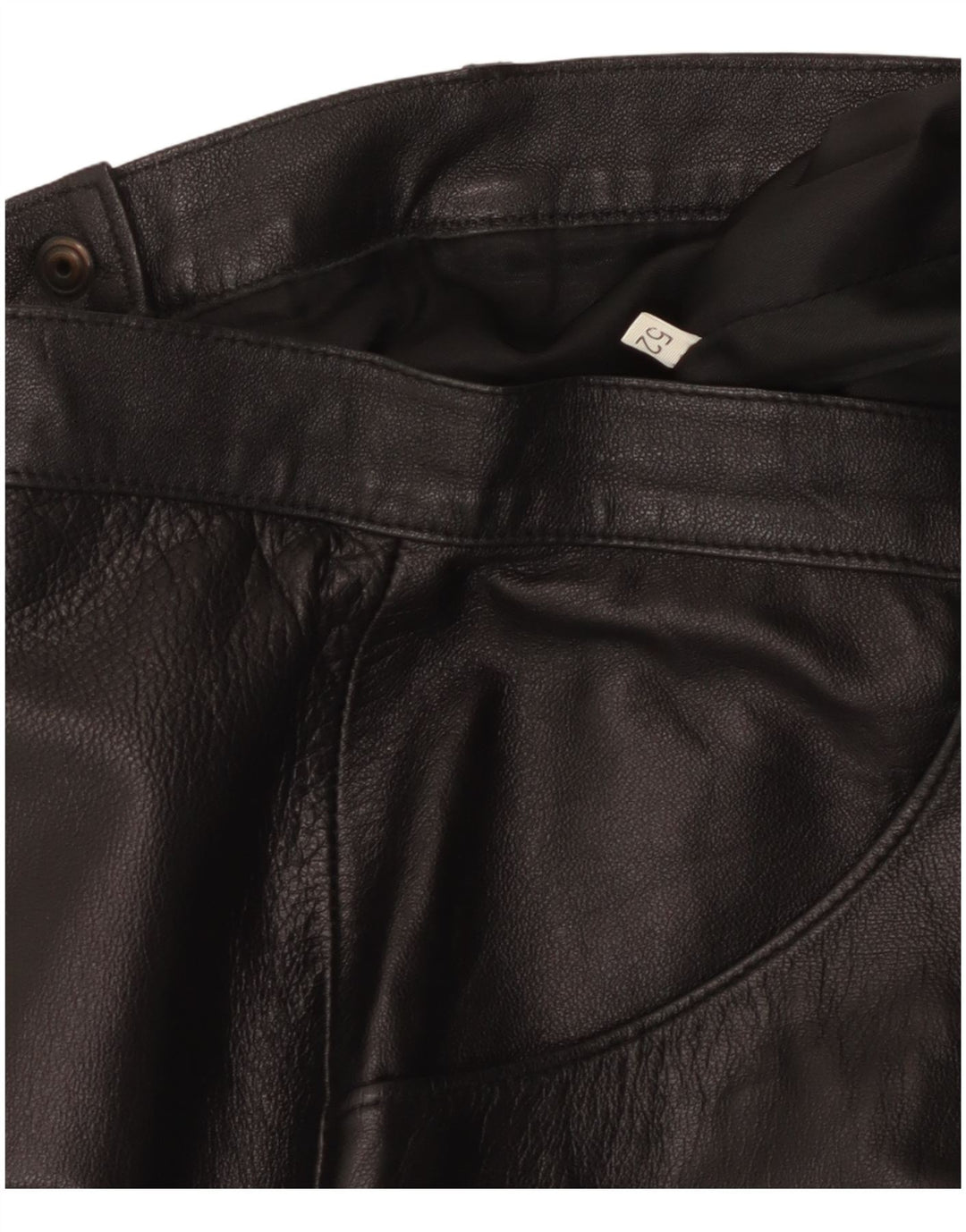 Vintage Damen Lederrock W32 Groß Schwarz