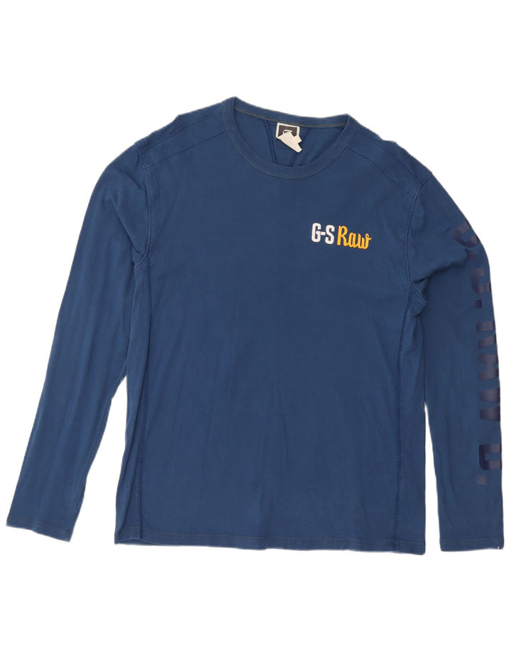 G-STAR Herren Graphic Top Langarm 3XL Blau Baumwolle