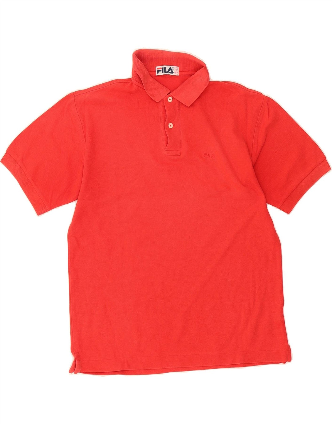 FILA Mens Polo Shirt IT 48 Medium Red Cotton Vintage Fila and Second-Hand Fila from Messina Hembry 