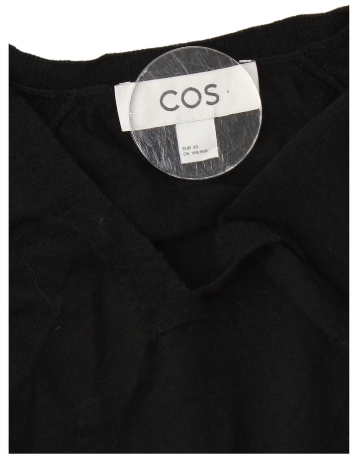 Cos Damen-Pullover, übergroß, V-Ausschnitt, Gr. 6, XS, Schwarz