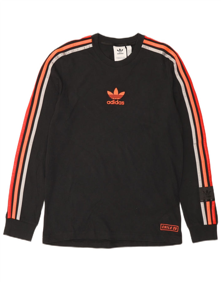 Adidas Herren Graphic Top Langarm Small Schwarz Baumwolle