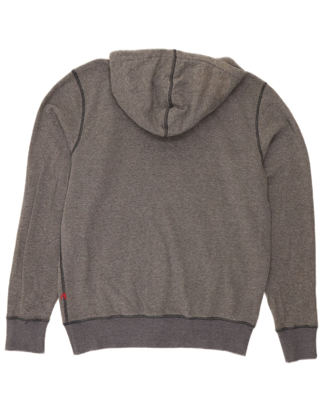Replay Herren-Kapuzenpullover mit Grafik, groß, graue Baumwolle