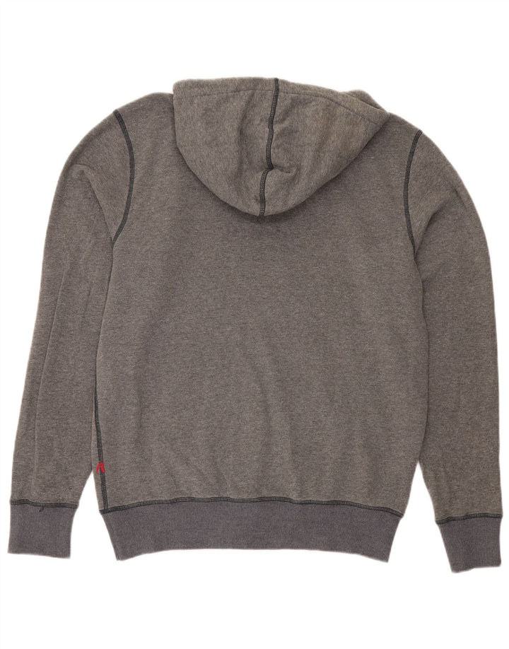 Replay Herren-Kapuzenpullover mit Grafik, groß, graue Baumwolle