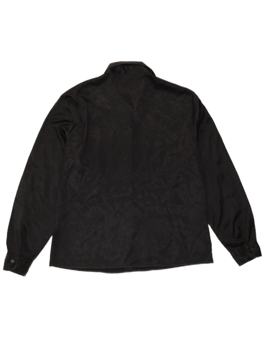 Benetton Damen-Hemd IT 48 XL, schwarzes Polyester mit Animal-Print