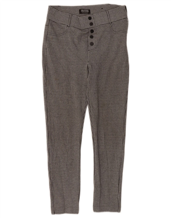 Zara Damen Trafaluc verkürzte Hose Medium W28 L26 Schwarzer Hahnentritt
