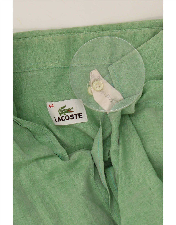 Lacoste Herrenhemd Größe 44 XL Grünes Leinen