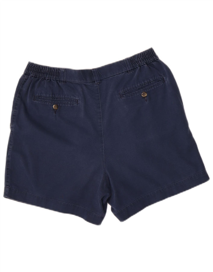 Marks & Spencer Herren Pegged Chino Shorts W32 Medium Navy Blue Cotton