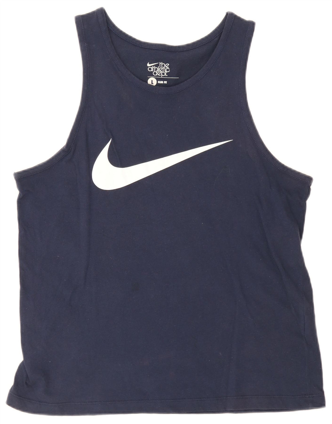 Nike Herren Slim Fit Grafik-Weste-Oberteil, groß, marineblaue Baumwolle