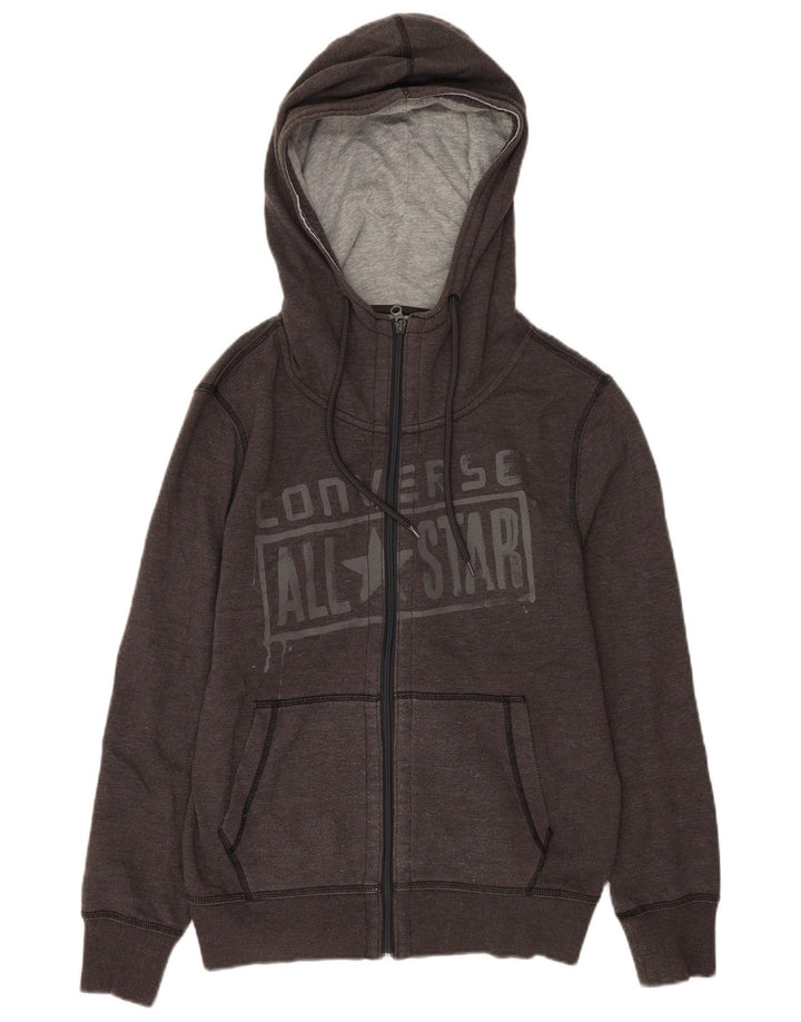 Converse Herren Graphic Zip Hoodie Pullover Mittelgrau