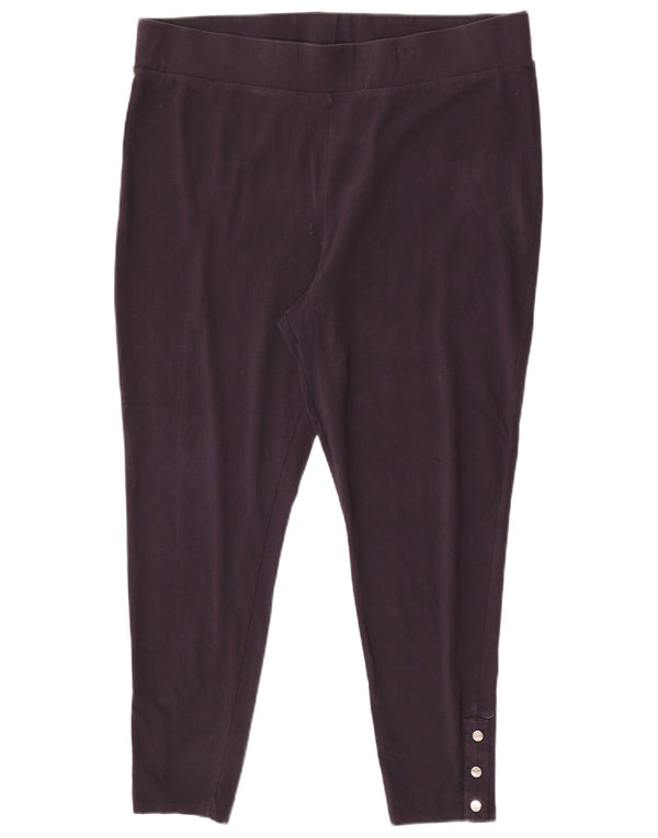 Marks & Spencer Damen-Leggings mit normaler Passform, UK 22 3XL, Marineblau, Baumwolle
