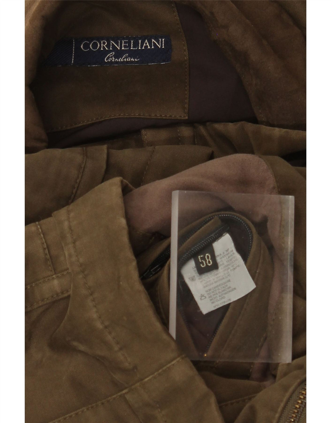 Corneliani Herren Utility Jacke IT 58 4XL Khaki