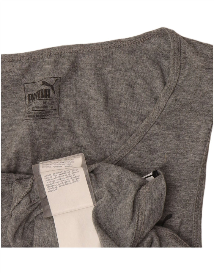 Puma Herren Grafik-Weste-Top, klein, graue Farbblock-Baumwolle