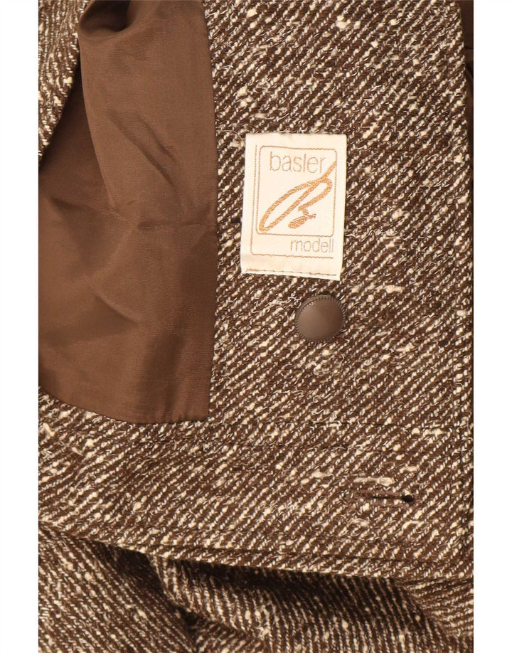 Basler Damen Bomberjacke UK 18 XL Braun meliert Wolle