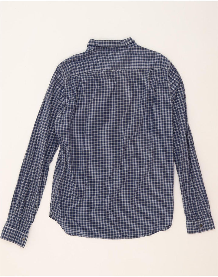 Superdry Herrenhemd XL aus marineblauer Gingham-Baumwolle
