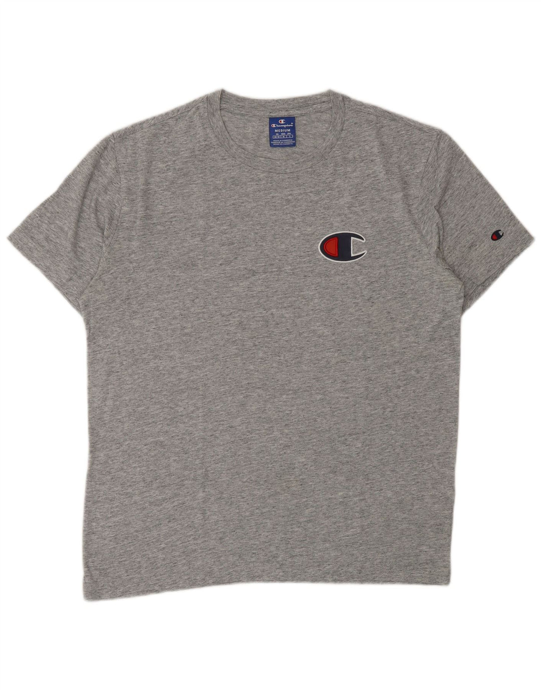 CHAMPION Herren-T-Shirt mit Grafik, mittelgrau gesprenkelte Baumwolle