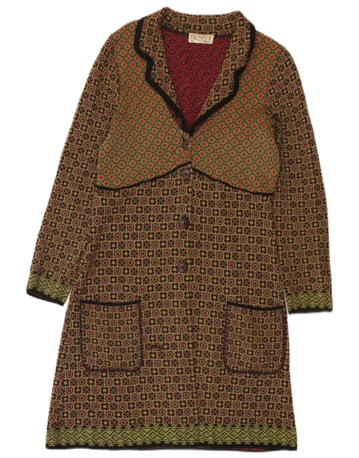 Dunque Damen-Cardigan-Pullover UK 12 Medium Mehrfarbig Geometrisch