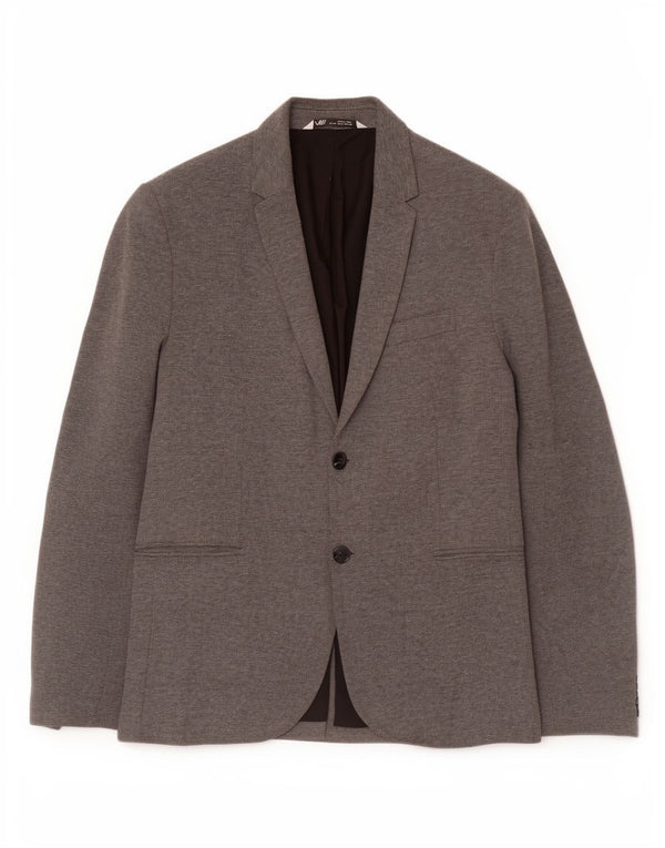 Zara Herren-Blazer mit 2 Knöpfen, UK 42, XL, grau, Polyester, klassisch
