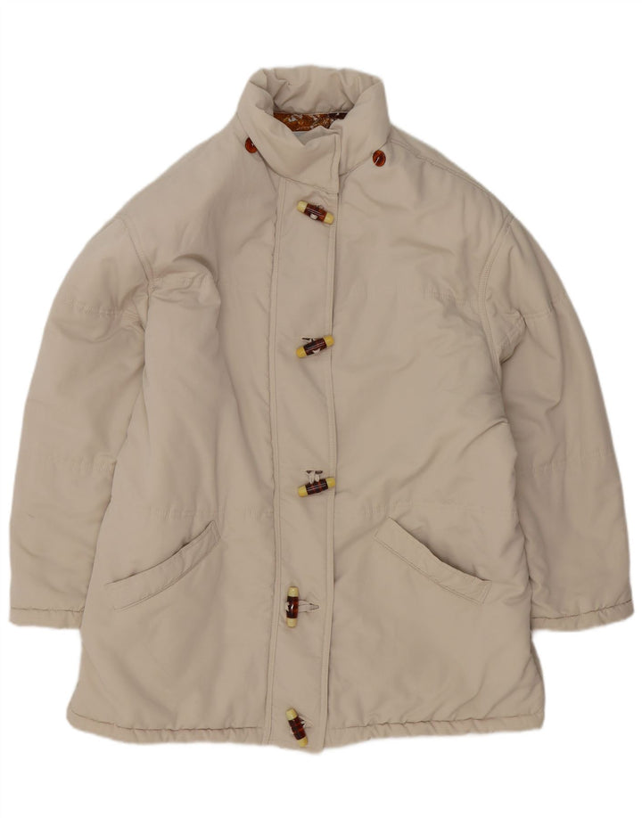 Aurelio Zepino Damen Übergroßer Windjacke-Mantel UK 14 Medium Off White