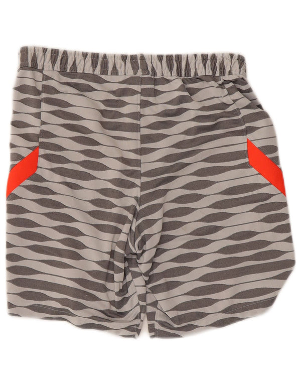 Nike Herren Dri Fit Slim Fit Sportshorts, klein, grau, geometrisch, Polyester