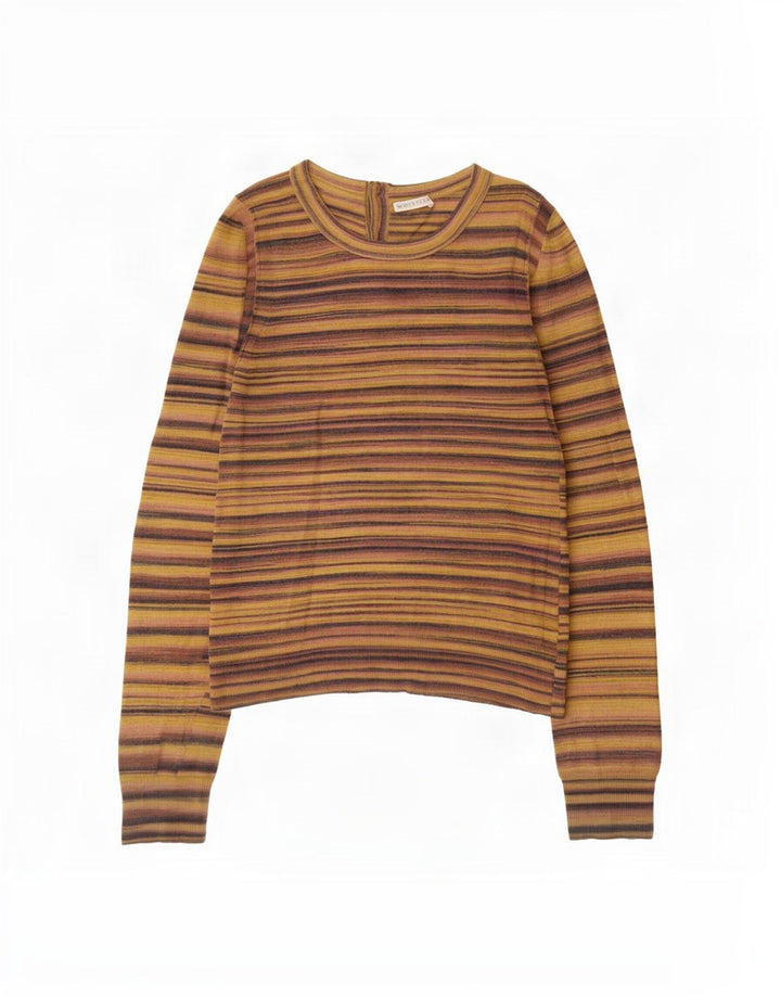 Whistles Damen-Pullover mit Rundhalsausschnitt, Größe M, mehrfarbig, gestreift, UK 12
