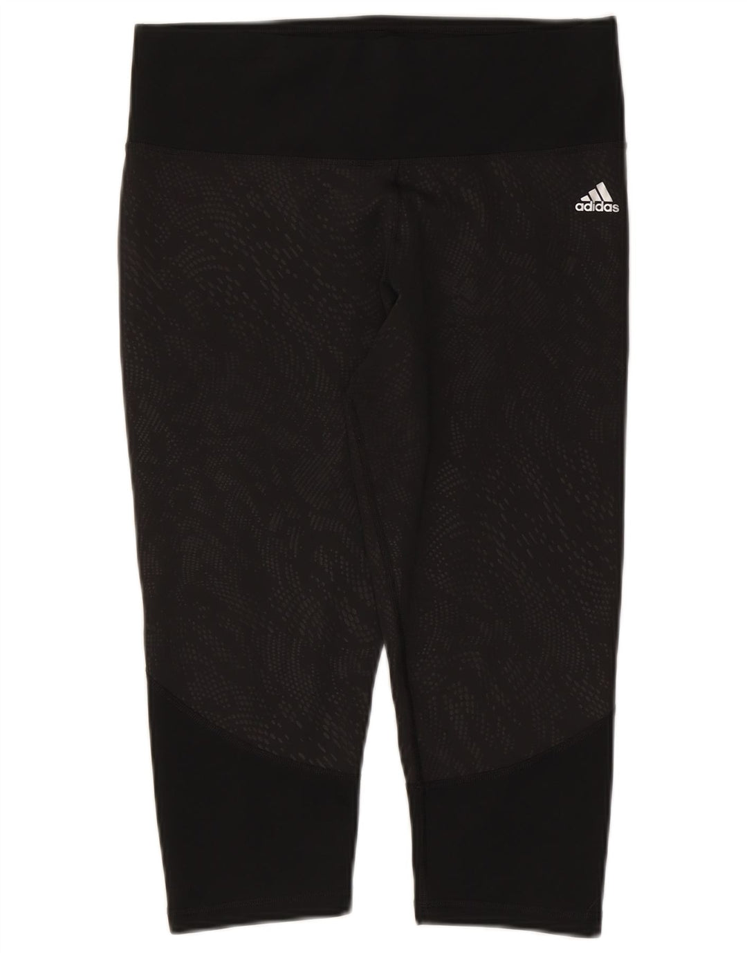 ADIDAS Damen Climalite Capri Leggings UK 16/18 Large Schwarz Polyester