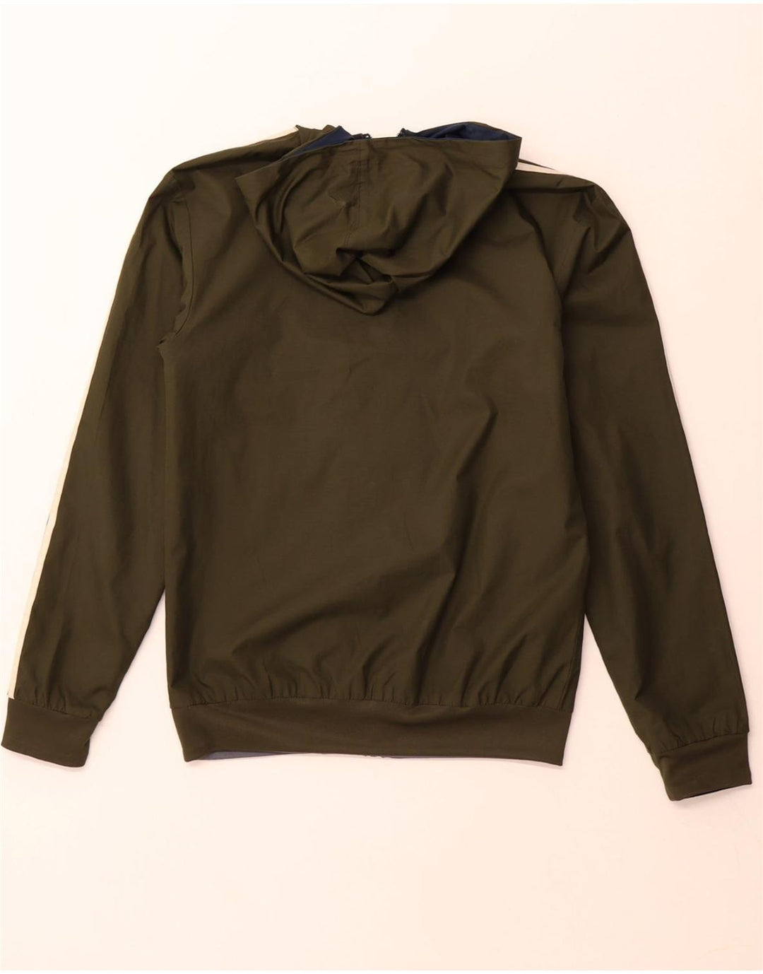 ADIDAS Herren Kapuzen-Wende-Trainingsanzug-Oberteil, Jacke, XS, Khaki, Polyester