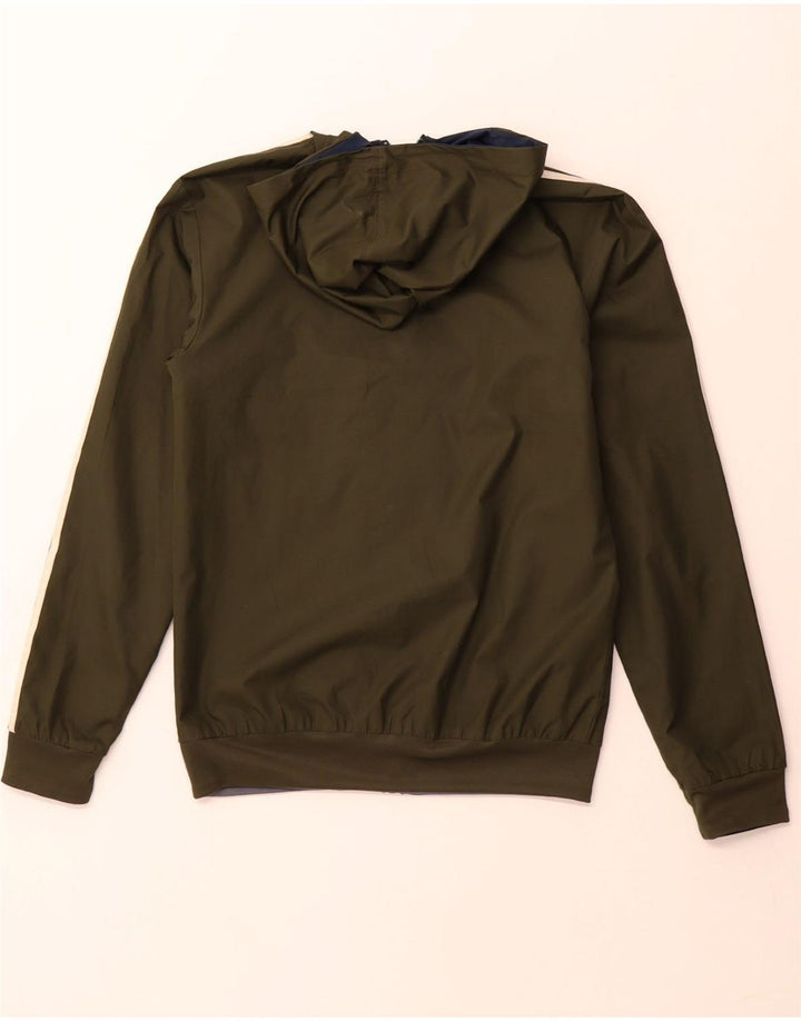 ADIDAS Herren Kapuzen-Wende-Trainingsanzug-Oberteil, Jacke, XS, Khaki, Polyester