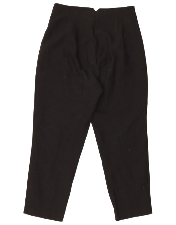 Zara Damen-Anzughose, schmal zulaufend, Größe L, W30, L27, Schwarz, Polyester