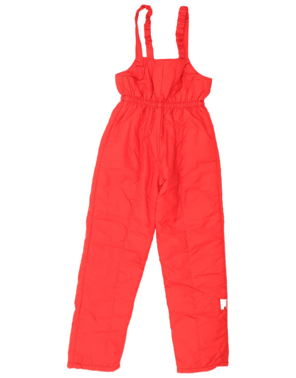 Vintage Womens Sleeveless Ski Jumpsuit UK 12 Medium Red
