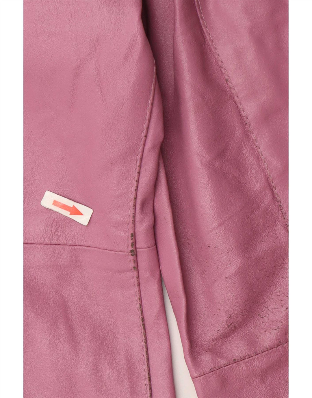 Vintage Damen Ledermantel UK 12 Mittelrosa