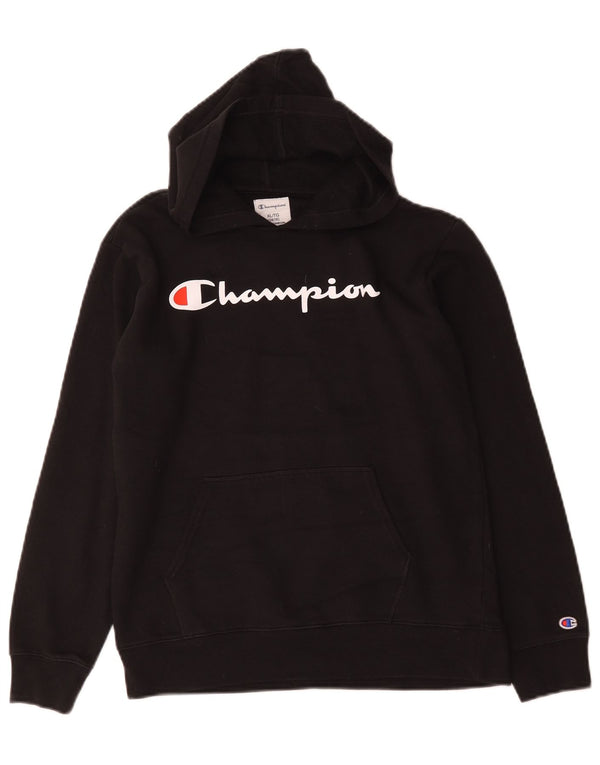 Champion Kapuzenpullover mit Grafik für Mädchen, 13–14 Jahre, XL, schwarze Baumwolle