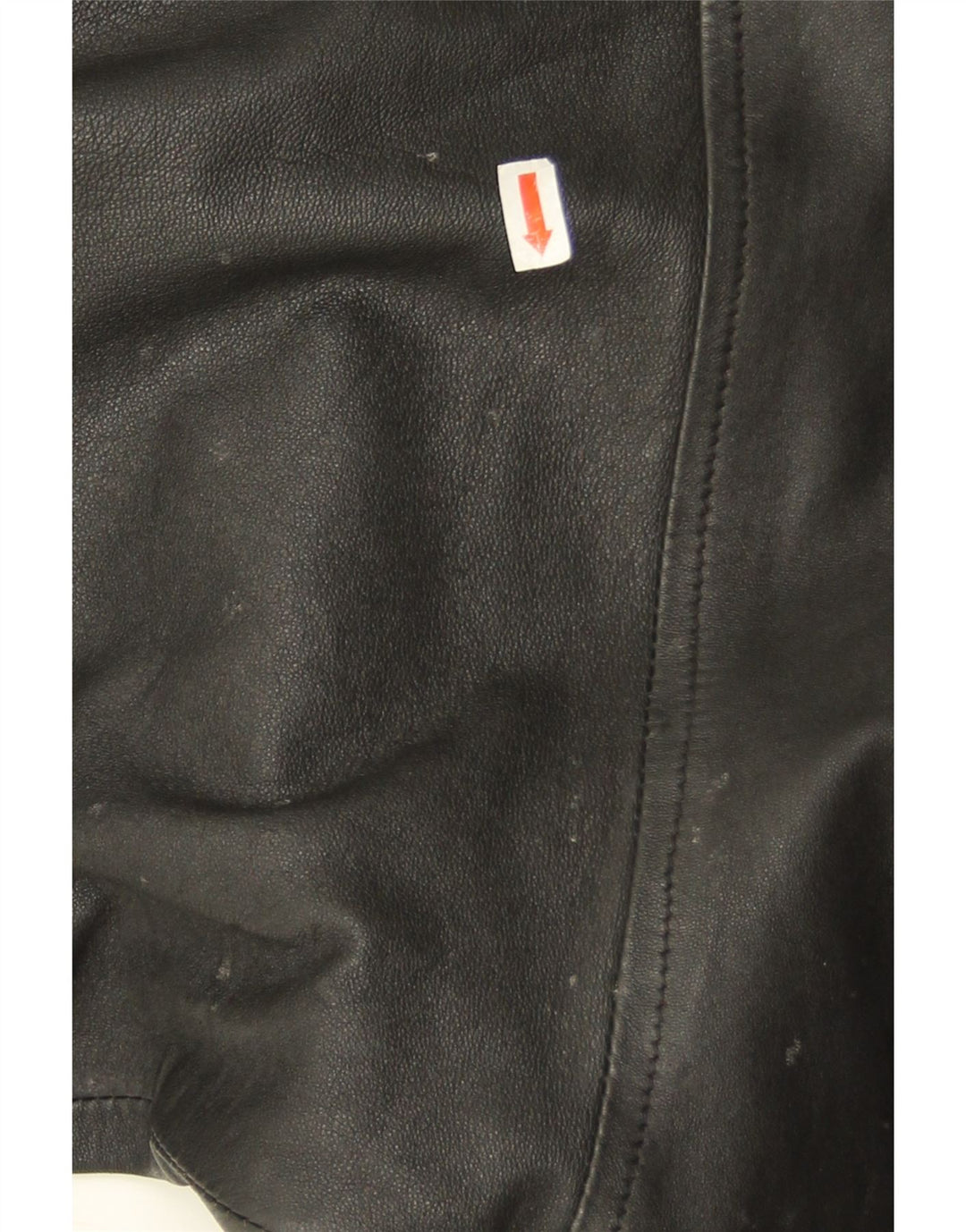 Vintage Damen Übergroße Lederjacke UK 10 Kleines schwarzes Leder