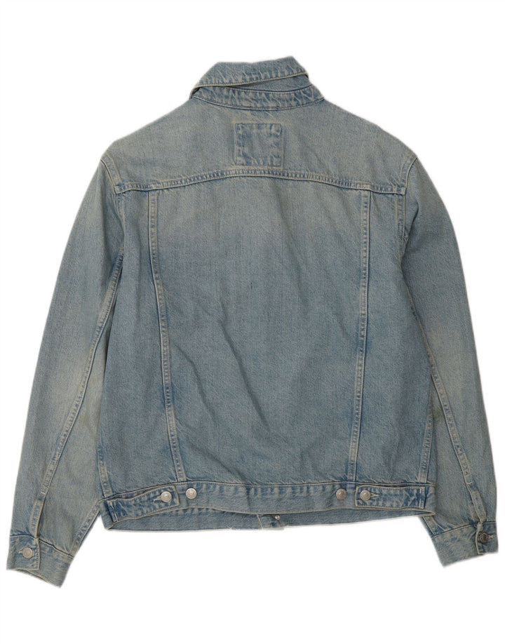 Zara Herren Jeansjacke UK 38 Mittelblaue Baumwolle