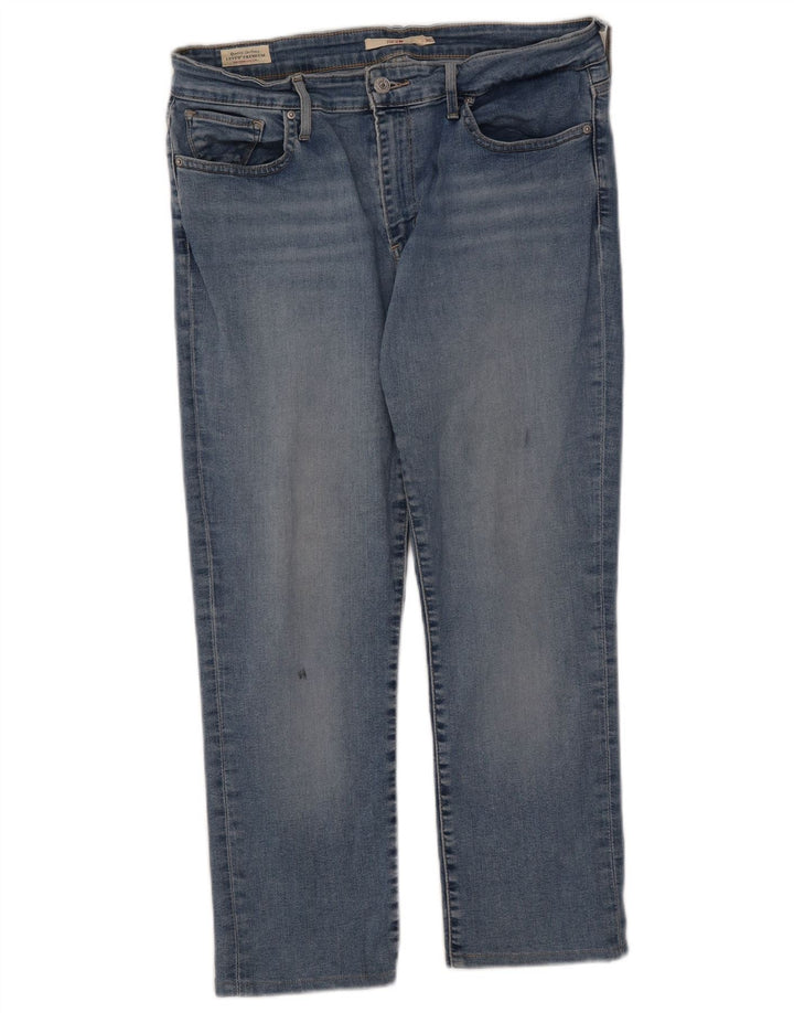 Levi's Damen 712 Crop Slim Jeans W31 L25 Blaue Baumwolle