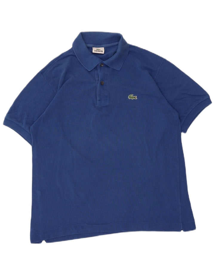 Lacoste Herren-Poloshirt, Größe 3, klein, blaue Baumwolle