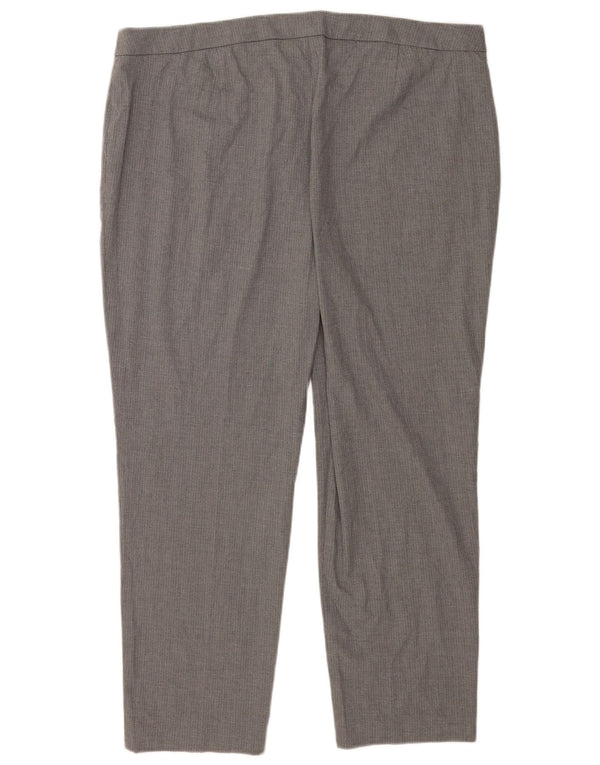 Marks & Spencer Damen Slim Anzughose UK 22 3XL W42 L29 Grau Nadelstreifen
