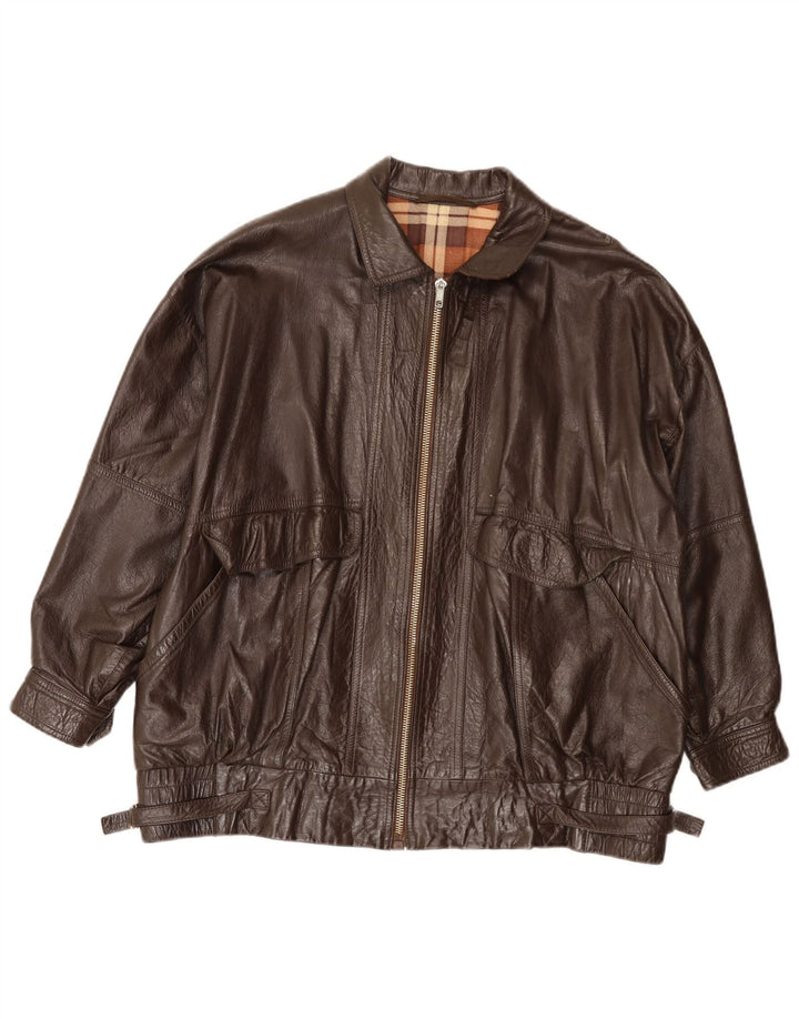 Vintage Herren Lederjacke UK 40 Large Braun