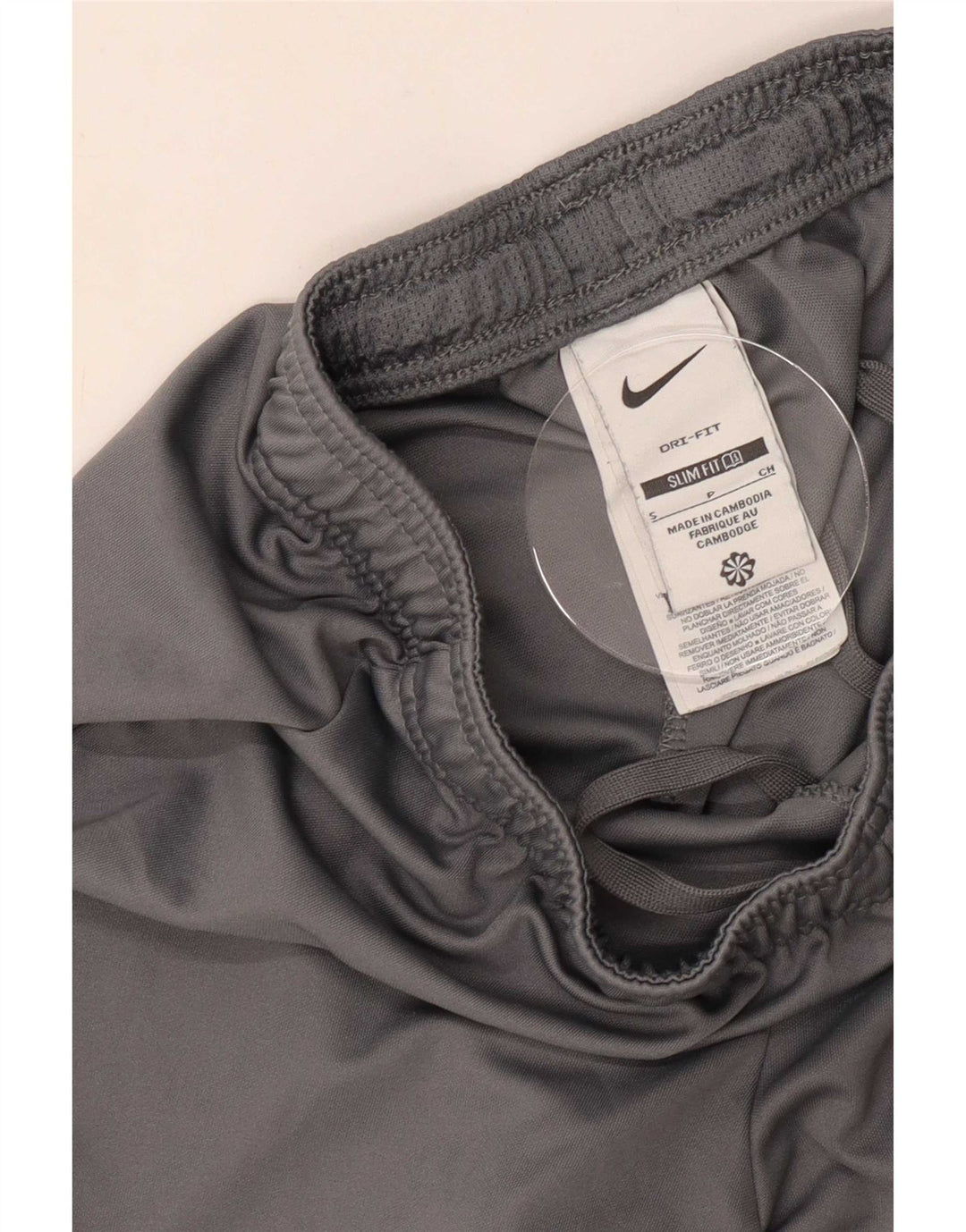 Nike Herren Dri Fit Slim Sportshorts, klein, graues Farbblock-Polyester