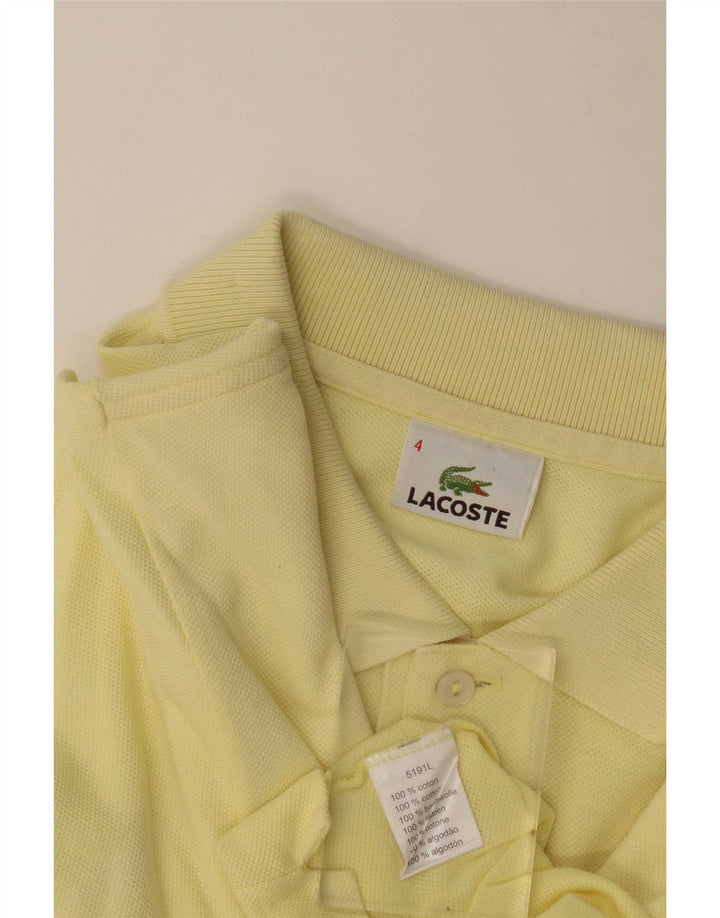 Lacoste Herren-Poloshirt, Größe 4, mittelgelbe Baumwolle