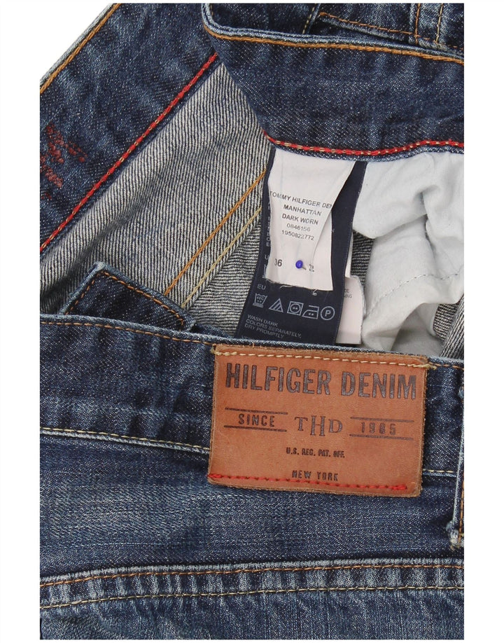 Tommy Hilfiger Herren Bootcut Jeans W36 L32 Marineblau Baumwolle
