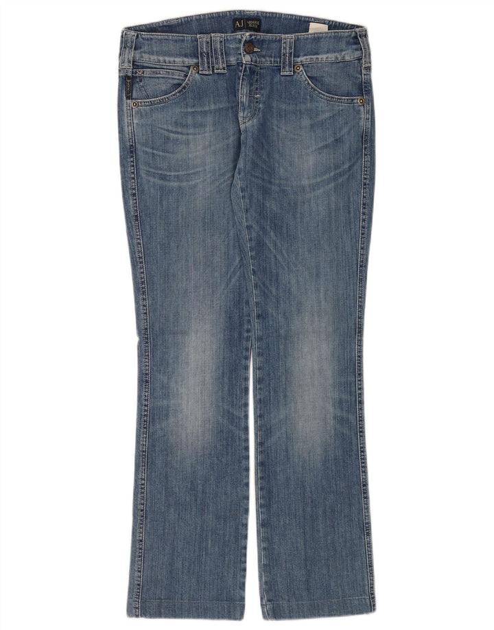 Armani Damen Straight Jeans W28 L30 Blaue Baumwolle