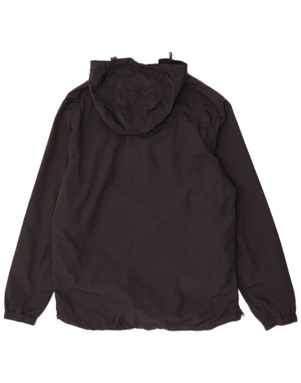 Lyle & Scott Herren-Anorakjacke mit Kapuze, UK 40, Größe L, schwarzes Nylon