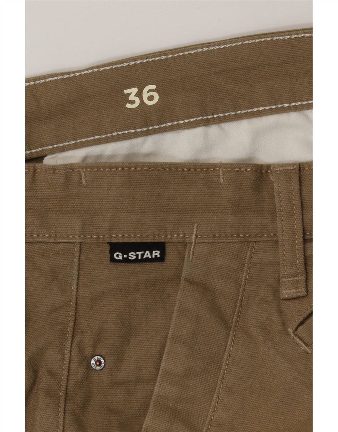 G-Star Herren Chinoshorts W36 Large Khaki Baumwolle