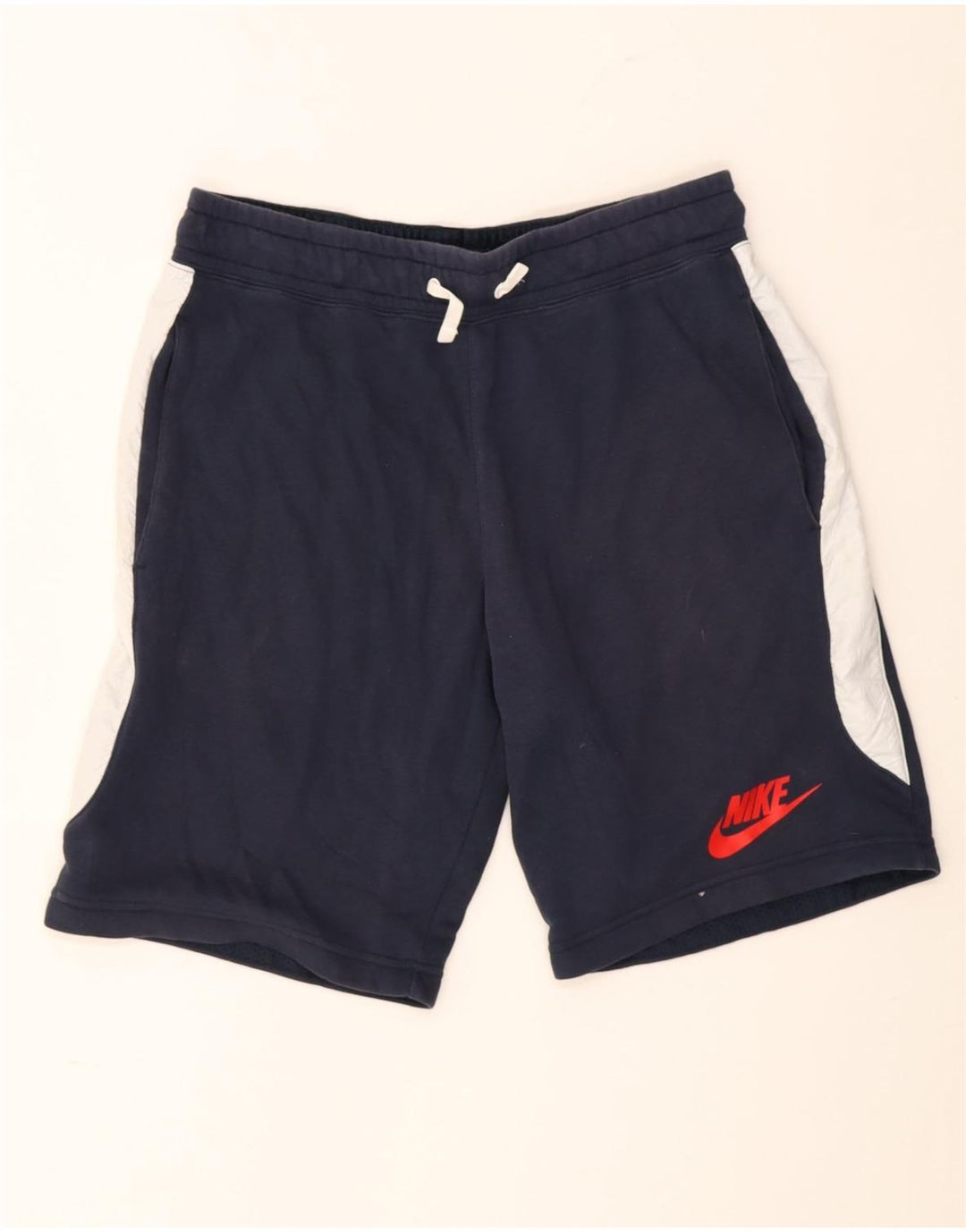 Nike Herren-Sportshorts, mittelgroß, marineblau, Colourblock-Baumwolle
