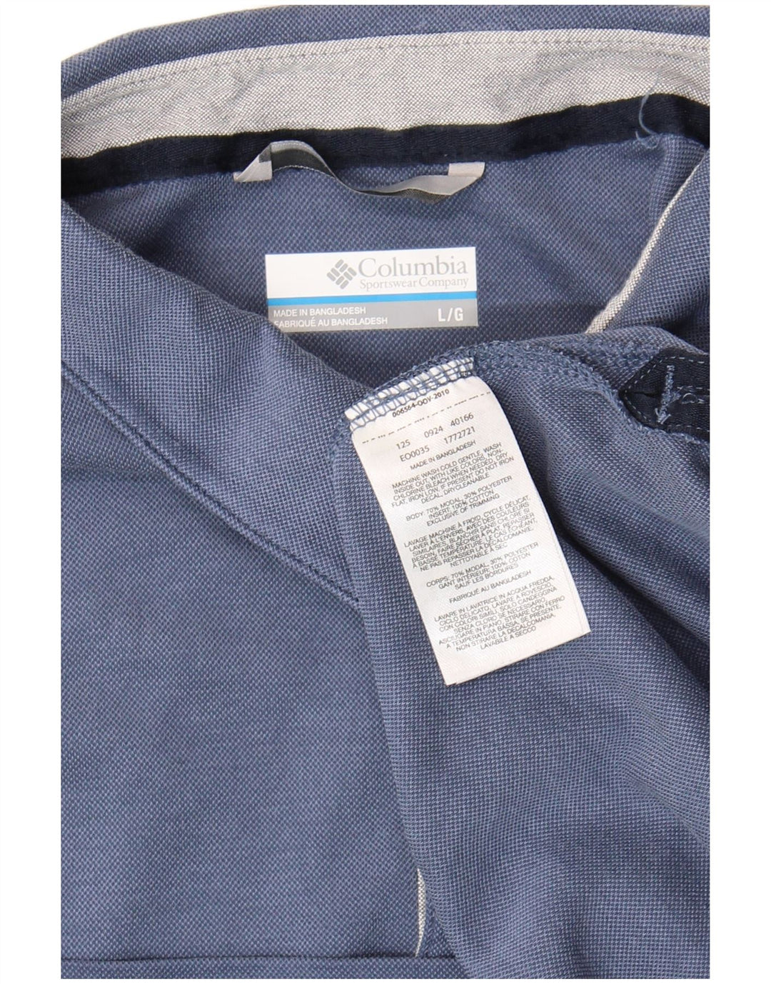 Columbia Herren-Poloshirt, groß, blau, Modal