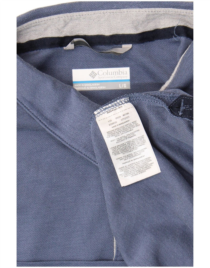 Columbia Herren-Poloshirt, groß, blau, Modal