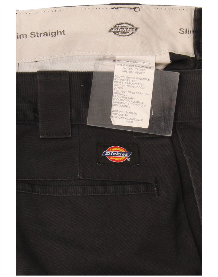 Dickies Slim Straight Chino-Hose für Herren, W30, L32, Schwarz, Polyester